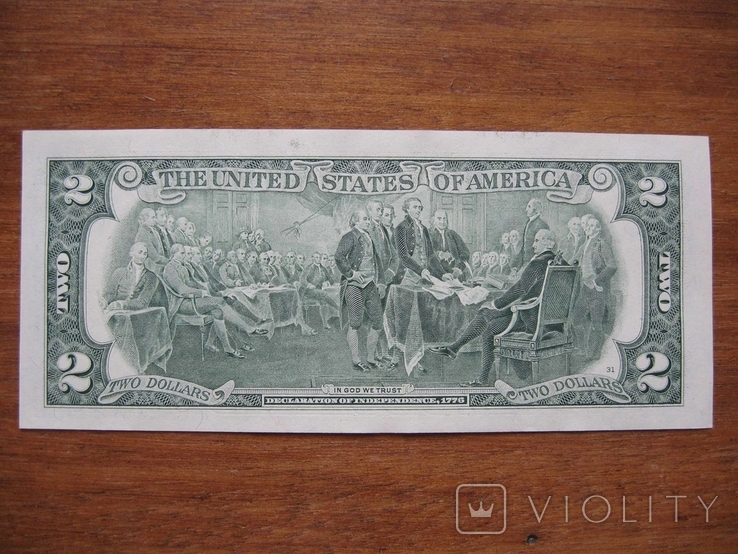2 доллара с номером 1992-01-31, фото №3