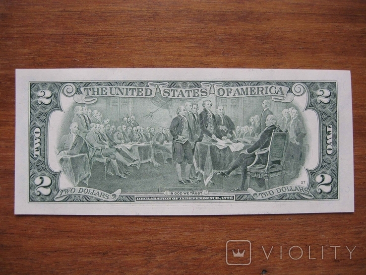 2 доллара с номером 1992-02-21, фото №3