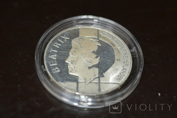 Нидерланды 10 гульденов 1994 год. 50 лет бенилюкс. серебро., фото №5