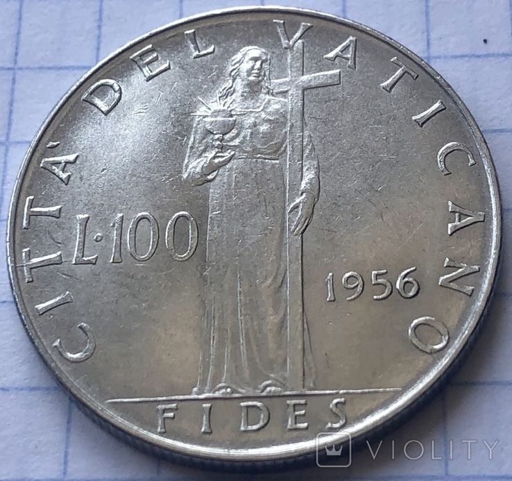 100 лир (1956 год) Ватикан.