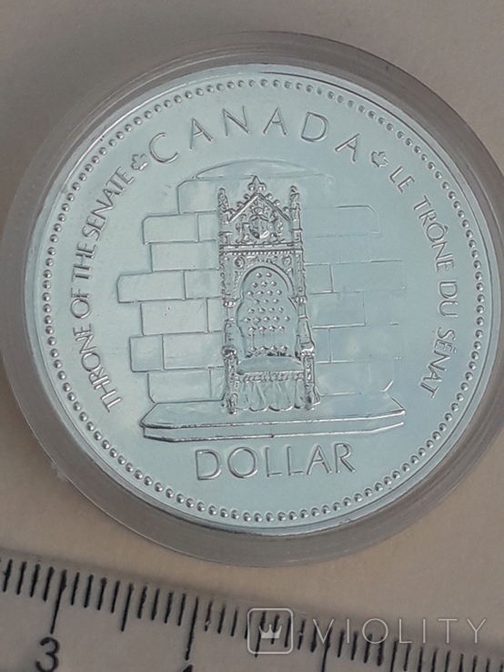 1 доллар, Канада, 1977 г., 25 лет вступлению на престол Елизаветы II, серебро, фото №4