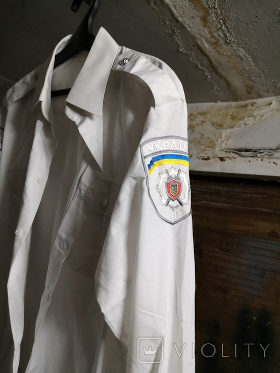 Рубашка парадная белая ВВ внутренние войска НГУ 22 бригада шеврон, фото №4