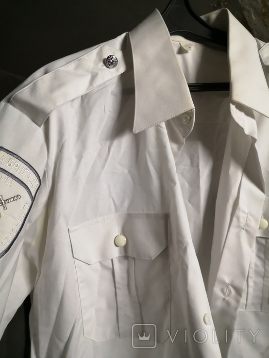 Рубашка парадная белая ВВ внутренние войска НГУ 22 бригада шеврон, фото №6