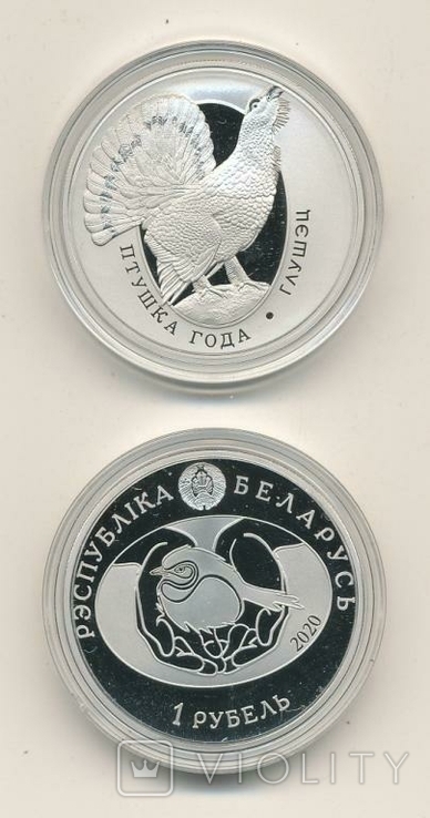 Belarus Беларусь - 1 Ruble 2020 ( 2021 ) Птица года - Глухарь