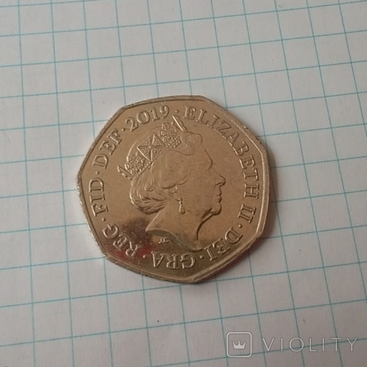 Великобритания 50 пенсов, 2019, фото №4