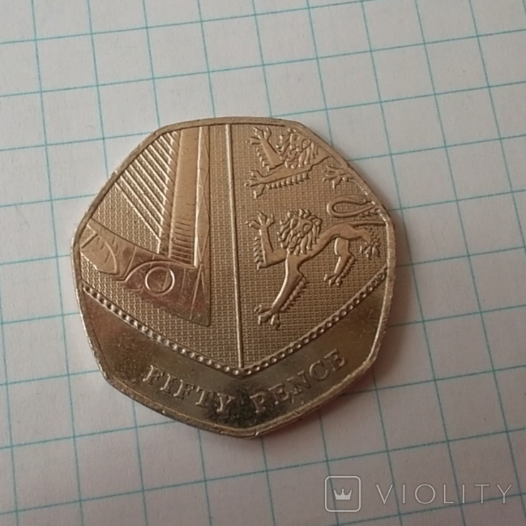 Великобритания 50 пенсов, 2019, фото №8