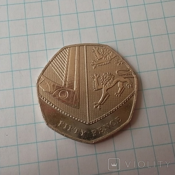 Великобритания 50 пенсов, 2019, фото №9