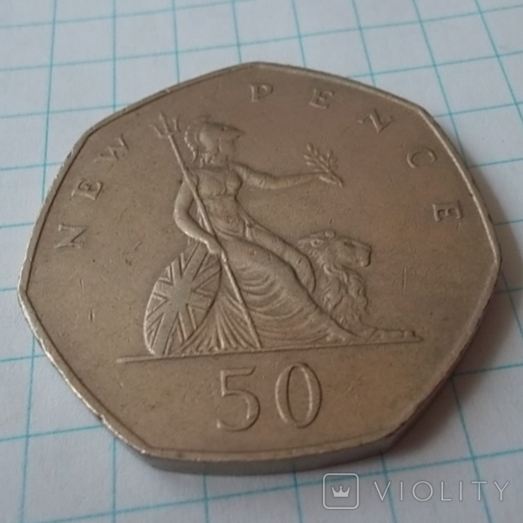 Великобритания 50 новых пенсов, 1981, фото №8