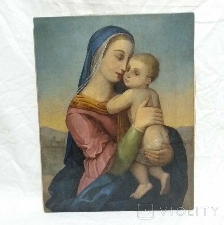 Стровинна ікона Богоматір з Ісусом , Мадонна із немовлям , Богородиця , Марія , 34х43 см., фото №5