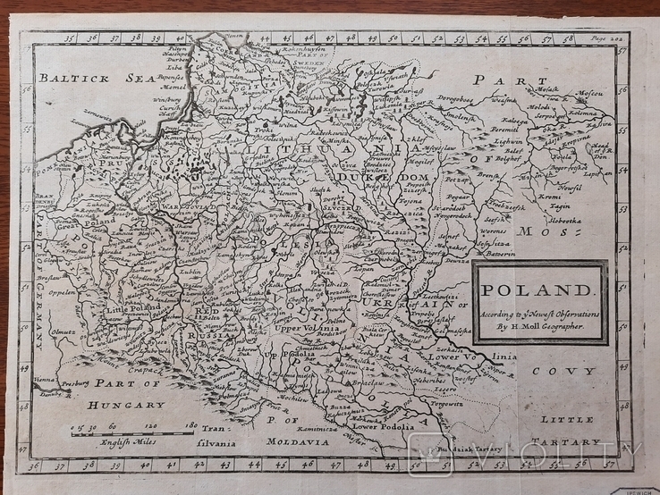 1736 Herman Moll - Atlas Minor London. Украина, Московия и др. 13 карт