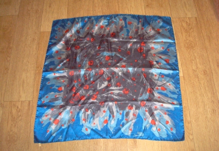 Шелковый 76*77 см красивый женский платок платочек в принт шов роуль, photo number 7