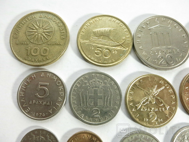 Монеты мира.Греция и Кипр в лоте 20 штук, фото №3