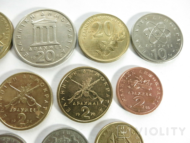 Монеты мира.Греция и Кипр в лоте 20 штук, фото №4