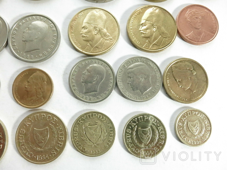 Монеты мира.Греция и Кипр в лоте 20 штук, фото №12
