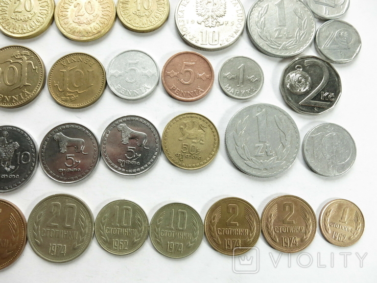 Монеты мира. Грузия.Болгария.Чехия.Малайзия и другие в лоте 37 штук, фото №6