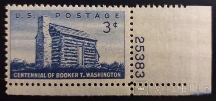 США 1956 г., Букер Т. Вашингтона, MNH