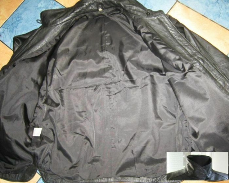 Большая женская кожаная куртка Echtes Leather. Германия. Лот 1023, фото №5