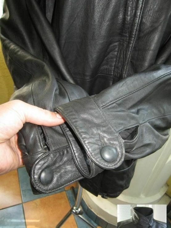 Большая женская кожаная куртка Echtes Leather. Германия. Лот 1023, numer zdjęcia 7