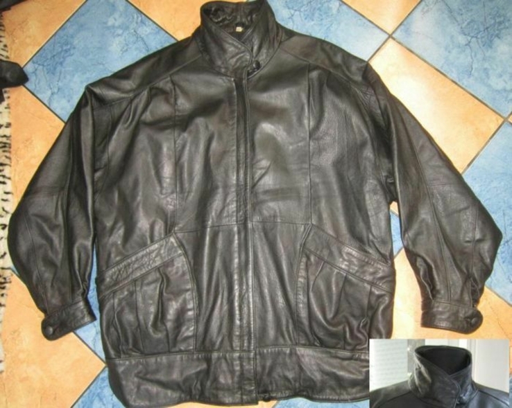 Большая женская кожаная куртка Echtes Leather. Германия. Лот 1023, фото №8