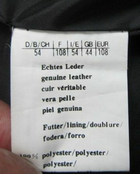 Лёгкая мужская кожаная жилетка ECHTES LEDER. Германия. Лот 1025, фото №6