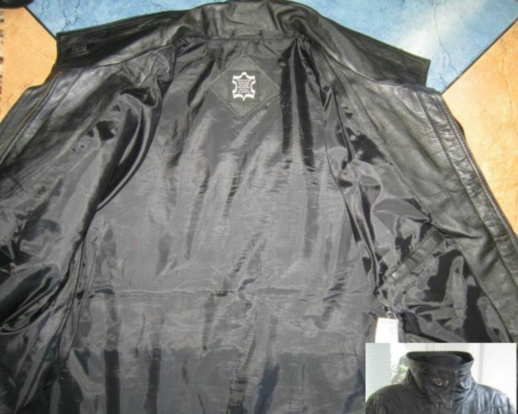 Большая женская кожаная куртка Echtes Leder. Германия. Лот 1028, фото №7