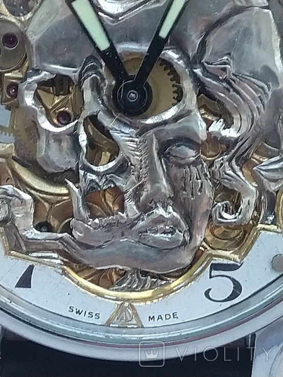 Maryazh "Life and Death" in a steel case, silver dial, photo number 5