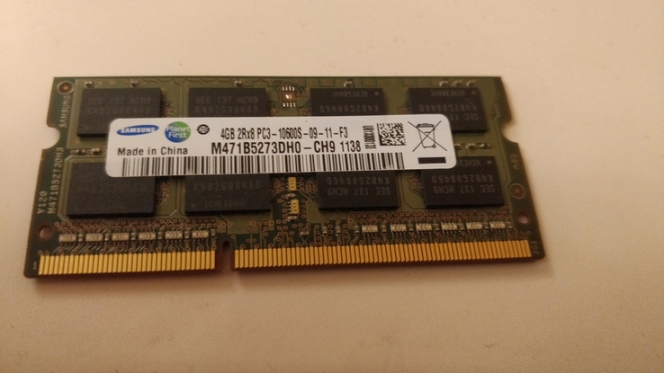 Оперативная память SAMSUNG DDR3 4Gb 1333MHz PC3-10600S, фото №3