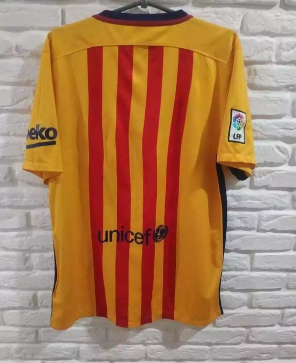 Футболка футбольная NWT Nike 2015/16 FC Barcelona FCB Yellow Away Jersey shirt Men Size М, numer zdjęcia 4