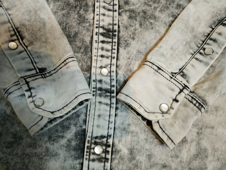 Рубашка джинсовая трикотажная COOLCAT коттон варенка p-p S(состояние!), фото №8