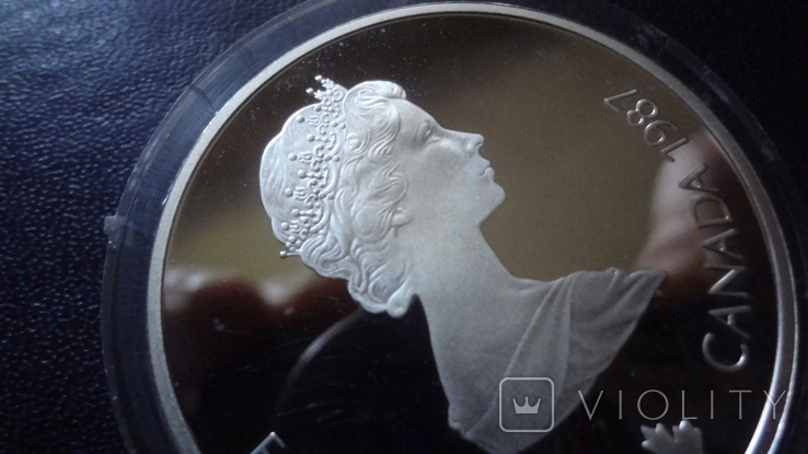 20 долларов 1987 Канада Калгери унция серебро 34,1 г, фото №6