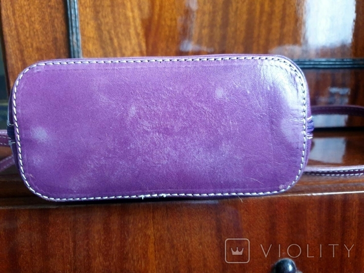 Кожаная итальянская сумочка на плечо кросс боди vera pelle., фото №6