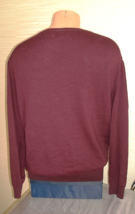 Hajo Полушерстяной красивый свитер мужской т.бордовый меланж XL, фото №5
