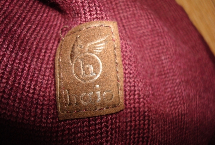 Hajo Полушерстяной красивый свитер мужской т.бордовый меланж XL, photo number 10
