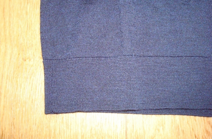 HM 100 % шерсть Шерстяной мужской теплый свитер мерино т синий М, photo number 8