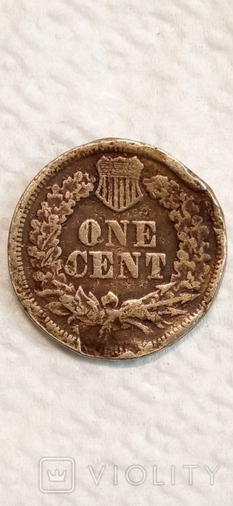 1 цент 1859-1864г. Вес 4,67. Медно-никелевый сплав. США, фото №2