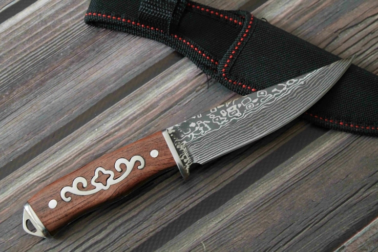 Охотничий нож Дамаск 21.5 cm (1140), фото №3