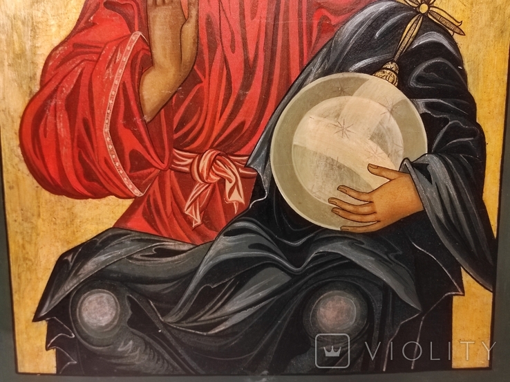 Пара икон. Иисус и св.Николай., фото №6