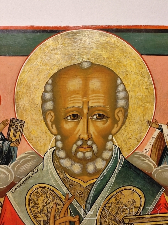 Пара икон. Иисус и св.Николай., фото №7