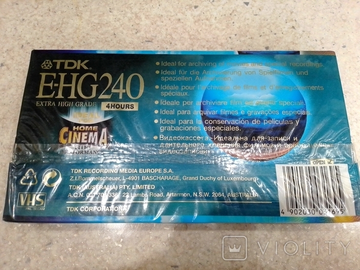 Видеокассета TDK EHG240 новая запечатанная, фото №9