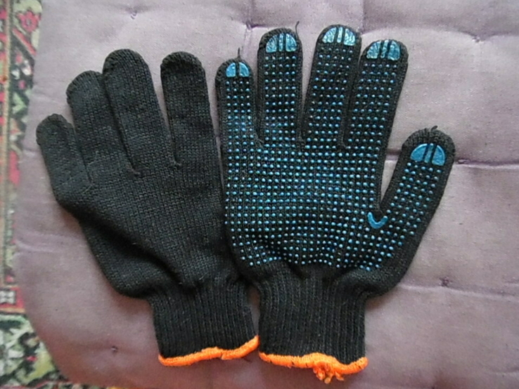 Перчатки черные, фото №2