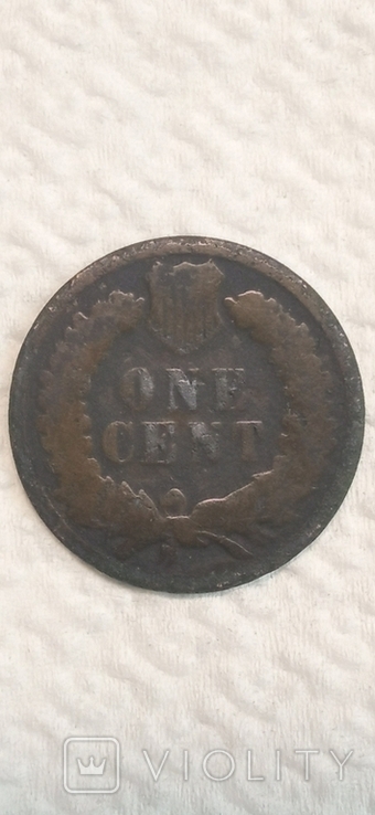 1 цент 1886г. Бронза. США., фото №2
