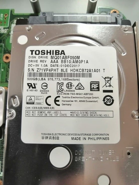 Жесткий диск 500Gb Toshiba MQ01ABF050М- 2 шт, фото №2