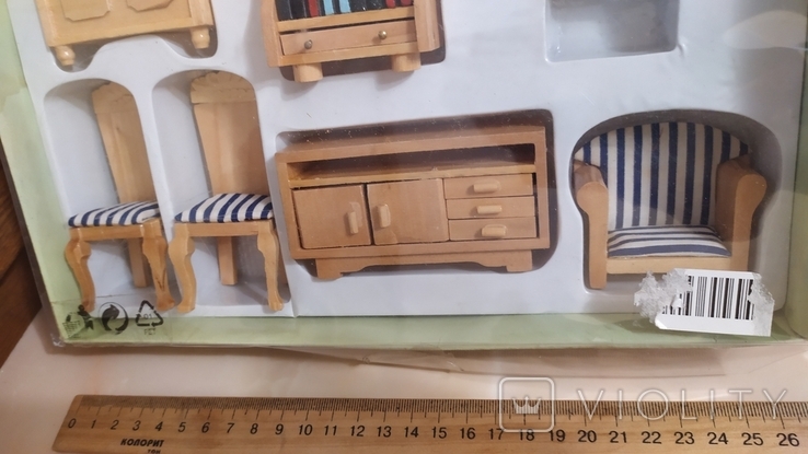 Сет миниатюрной мебели для кукольного домика., фото №4