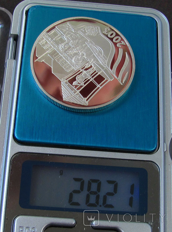 2003 Бермудские острова Серебро, 5 долларов 'Золотой юбилей' m29, фото №6