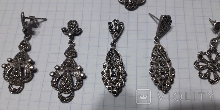 Women's earrings with stones, photo number 6