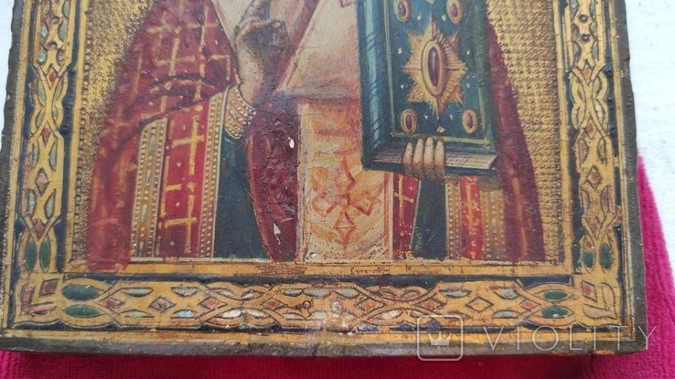 Икона Святой Николай Чудотворец 19 век, фото №5