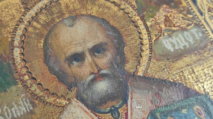 Икона Святой Николай Чудотворец 19 век, фото №8