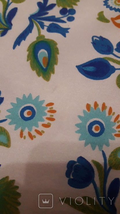 Винтажный платок Texture Италия, 67 на 66 см, фото №6