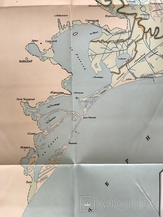 1964 Odessa region Izmail Kiliya Vilkovo Map of the mouth of the Danube, photo number 13