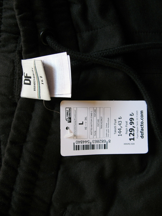 Чоловічі спортивні штани DeFacto (T8061AZ-BK27) чорного кольору., фото №6